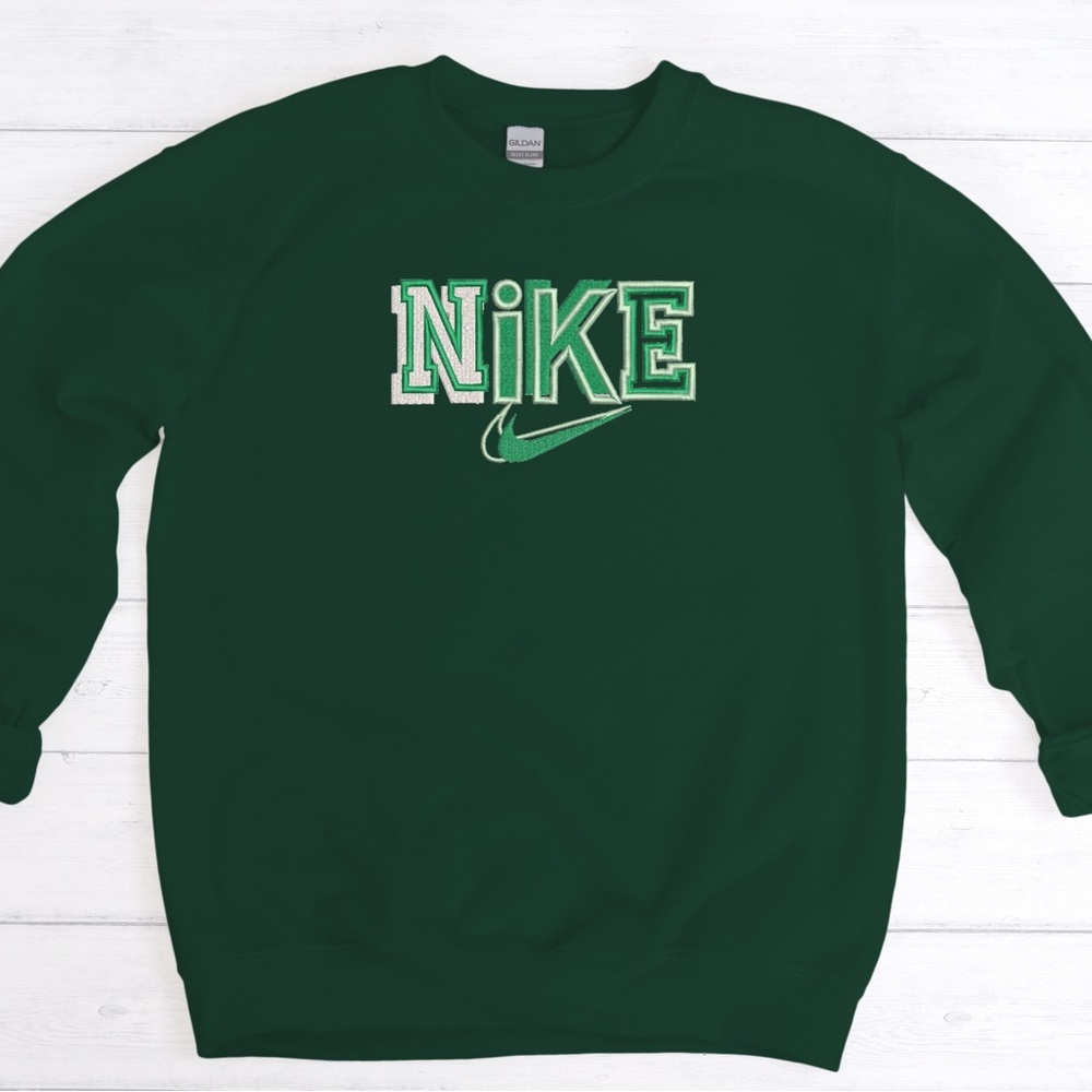 Abstract nike embroidered sweatshirt